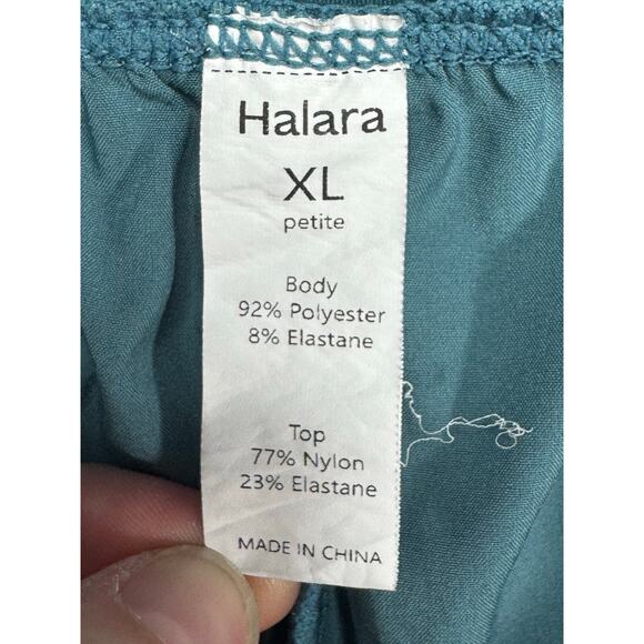 Halara Play It My Way Women's Blue/Green Split Leg Pants - Size XL (30x23.5) - Picture 3 of 4